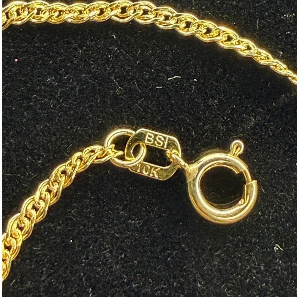 Solid 10k Yellow Italian Gold Nona Link Chain Necklace 22" Long 2mm Wide - Picture 3 of 8